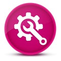 Technical support luxurious glossy pink round button abstract Royalty Free Stock Photo