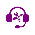 technical support purple icon Royalty Free Stock Photo