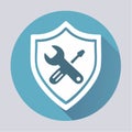 Technical Support and Security Shield Icon (1 Royalty Free Stock Photo