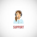 Technical support woman icon Royalty Free Stock Photo
