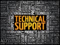 Technical support word cloud collage Royalty Free Stock Photo