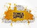 Technical support word cloud collage Royalty Free Stock Photo