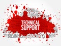Technical support word cloud Royalty Free Stock Photo