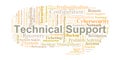 Technical Support Word Cloud. Core Concepts for IT Assistance and Problem Resolution Royalty Free Stock Photo