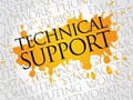 Technical support word cloud Royalty Free Stock Photo