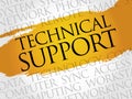 Technical support word cloud Royalty Free Stock Photo