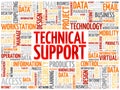 Technical support word cloud Royalty Free Stock Photo