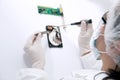 Technical surgeon working on hard drive - data recovery Royalty Free Stock Photo