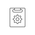 Technical task line outline icon