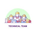 Technical team creative UI concept icon