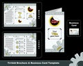 Tri-fold depliant and business card template