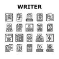 technical writer doc icons set vector Royalty Free Stock Photo