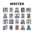 technical writer doc icons set vector Royalty Free Stock Photo