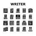 technical writer doc icons set vector Royalty Free Stock Photo