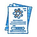 technical writing mechanical engineer icon doodle illustration Royalty Free Stock Photo