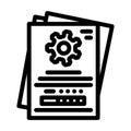 technical writing mechanical engineer line icon vector illustration