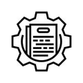 technical writing mechanical engineer line icon vector illustration