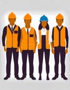 Technician, builders and engineers and mechanics people, teamwork concept.