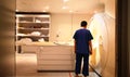 The technician checking mri scanner before scan patient in hospital daily Royalty Free Stock Photo