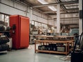 Technician checking and repairing battery cell of electrical vehicle, eco-friendly alternative energy concept, futuristic hybrid v