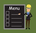 Technician Engineer Worker - Presenting Menu List