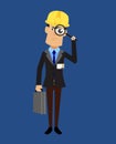 Technician Engineer Worker - Watching with Magnifier