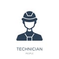 technician icon in trendy design style. technician icon isolated on white background. technician vector icon simple and modern