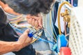 An air condition technician Royalty Free Stock Photo