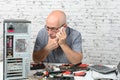 A technician repairing a computer Royalty Free Stock Photo