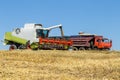 Technician works in the field for the harvest