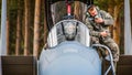 Technicians checking his F15 fighter jet Royalty Free Stock Photo