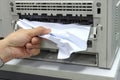 Technicians Removing Paper Stuck, Paper Jam