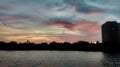 Technicolor skies over the lake