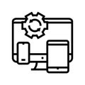 technics optimize line icon vector illustration Royalty Free Stock Photo