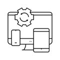 technics optimize line icon vector illustration Royalty Free Stock Photo
