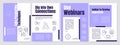 Techniques of sales prospecting purple brochure template