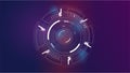 Abstract Futuristic Virtual Circle Shape - Vector Design Circle. Unique HUD Circle Royalty Free Stock Photo