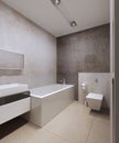 Techno bathroom interior