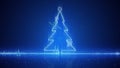 Techno christmas tree electric wave