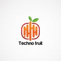 Techno fruit logo vector designs with modern touch