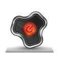 Techno futuristic start power button