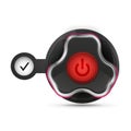 Techno futuristic start power button