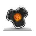 Techno futuristic start power button