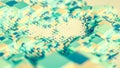 Techno high-tech background, geometry, cube, abstraction. 3d illustration, 3d rendering