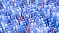 Techno high-tech background, geometry, cube, abstraction. 3d illustration, 3d rendering