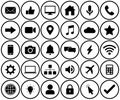Techno icon set simple design