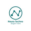 techno logo template, design vector icon illustration Royalty Free Stock Photo