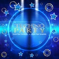 Techno party blue background Royalty Free Stock Photo