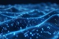 Techno Ripples Abstract Digital Data Flow in a Futuristic Dreamscape