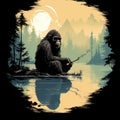 Techno Shamanism: Ape Fishing In Dark Reflections